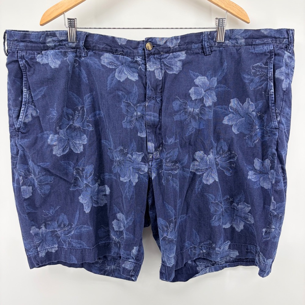 Polo Ralph Lauren Shorts Mens 50 Blue Floral Hibiscus Cotton Classic Fit Short